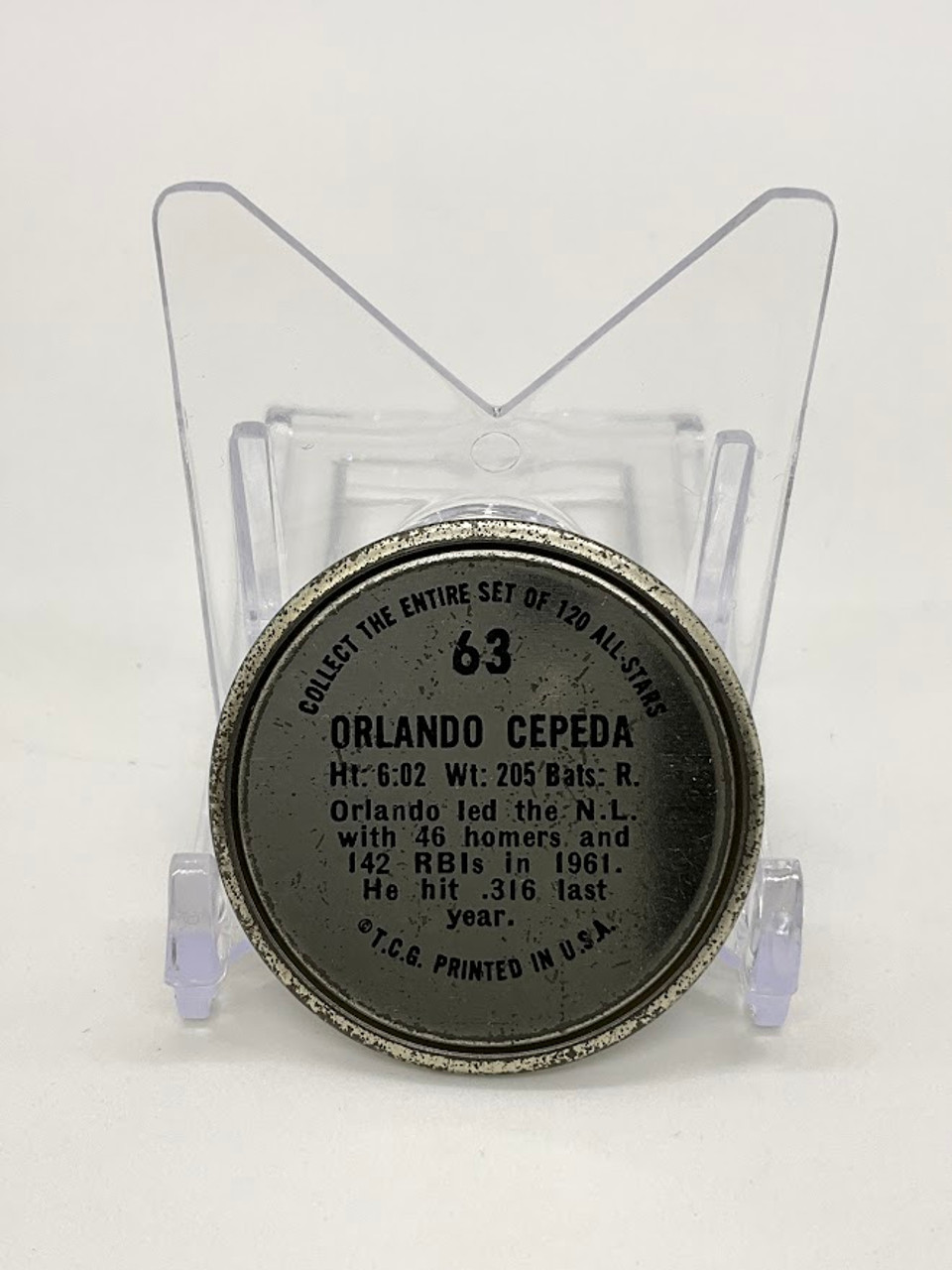 Orlando Cepeda 1964 Topps Coin #63 San Francisco Giants