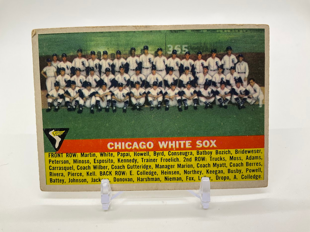 Chicago White Sox 1956 Topps Team Card #188 VG-EX