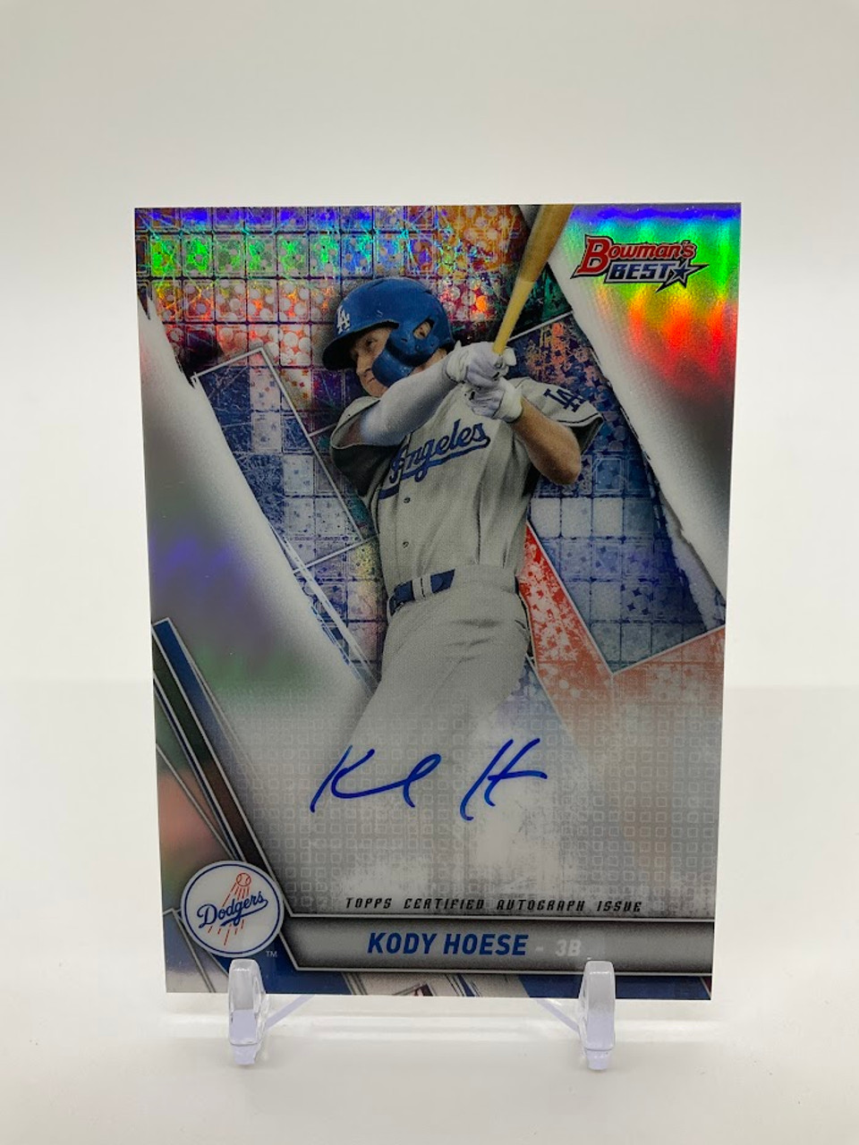 Kody Hoese 2019 Topps Bowman's Best Silver Refractor Auto #B19-KH Los Angeles Dodgers