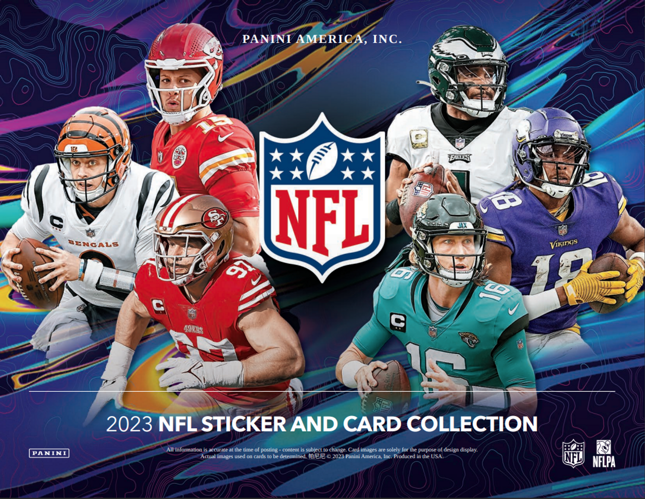 NFL Times Kit com 34 Adesivos 2023 - Pacote figurinhas Futebol