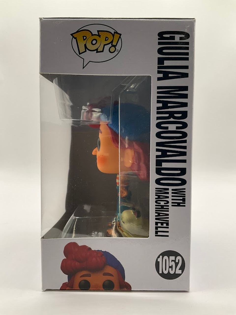 Giulia Marcovaldo with Machiavelli Funko Pop! Luca #1052