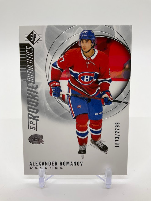 Alexander Romanov 2020-21 Upper Deck SP Rooke Authentics 1673/2299 #119 Montreal Canadiens