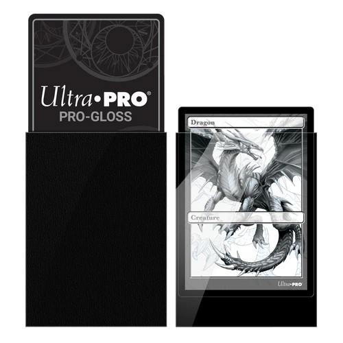Ultra Pro: PRO-Gloss Standard Deck Protector Sleeves 50ct  (Black)