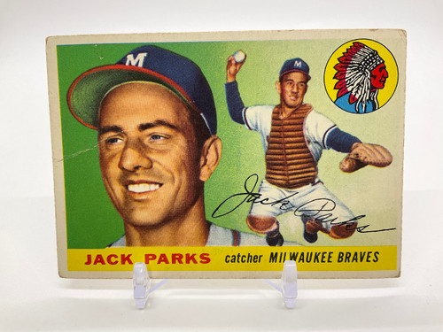 Jack Parks 1955 Topps #23 Milwaukee Braves GD