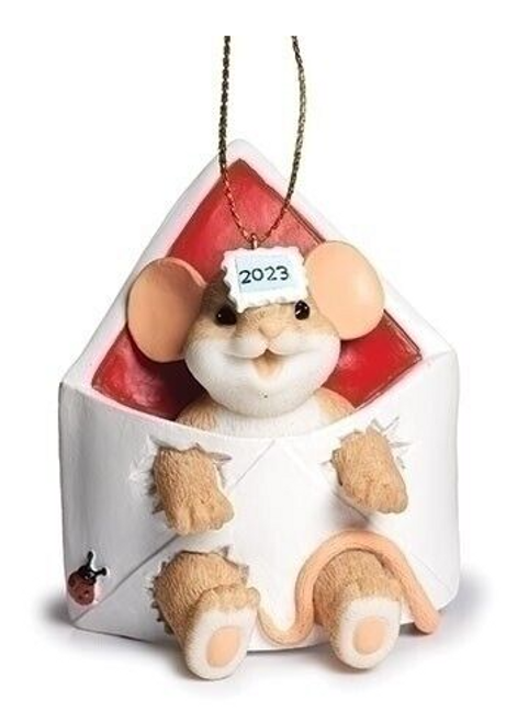 Charming Tails 2023 Dated Ornament - "Sending You All My Christmas Cheer"