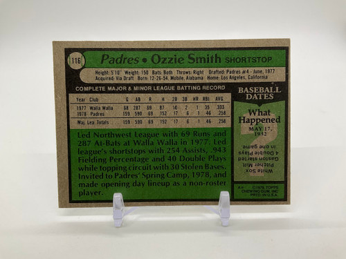 Ozzie Smith 1979 Topps #116 San Diego Padres VG-EX #5