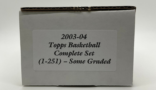 2003-04 Topps Basketball Complete Set (1-251) - Some Graded