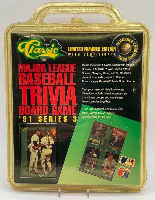 1991 Classic MLB Trivia Board Game Series 3