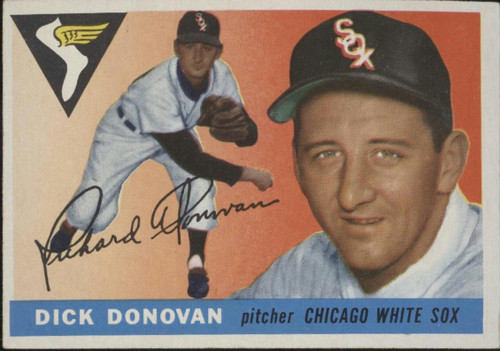 Dick Donovan 1955 Topps Rookie Card #146 Chicago White Sox EX