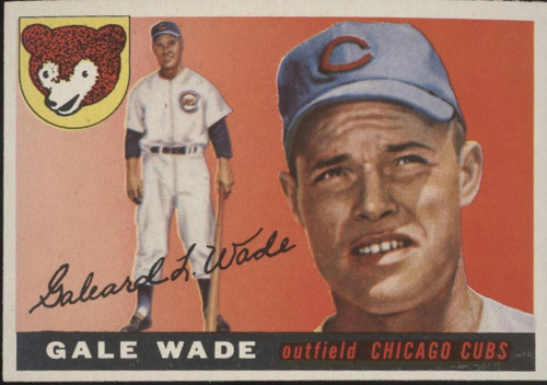 Gale Wade 1955 Topps Rookie Card #196 Chicago Cubs EX