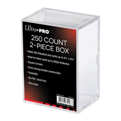 Ultra Pro: 2-Piece Clear 250 Card Storage Box