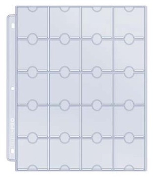 Ultra Pro 20-Pocket Platinum Page for Coins and Tokens 10 Ct.