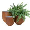 LimeCrete Egg Planter Rust Set 3