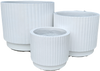 Vaucluse Corrugated Cylinder White Set 3