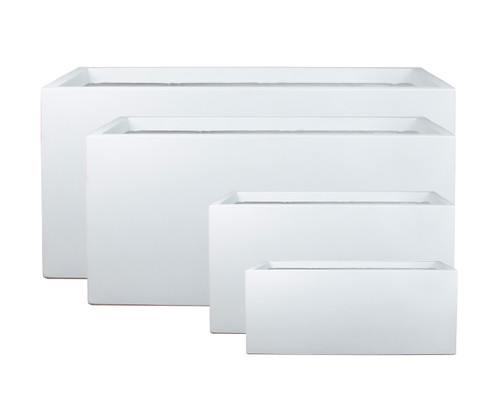 GardenLite Trough White 4 sizes available 100x47x47cm | 80x37x37cm | 60x30x30cm | 50x20x20cm