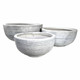 GeoLite Bowl Planter White Set 3