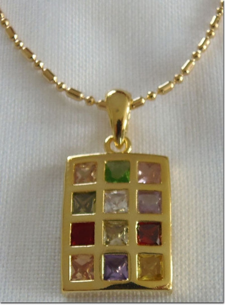 Twelve Tribes of Israel Breastplate Ephod Pendant