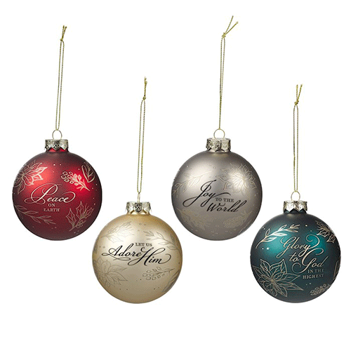 Joy To The World Ornament (Set Of 4)