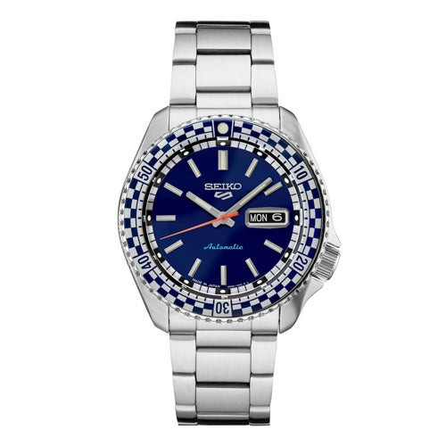 Men's Seiko 5 Sports Special Edition Automatic Silver-Tone Watch  Blue Dial