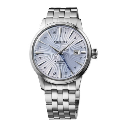 Men's Presage Cocktail Time Automatic GMT SS Watch  Silver Dial