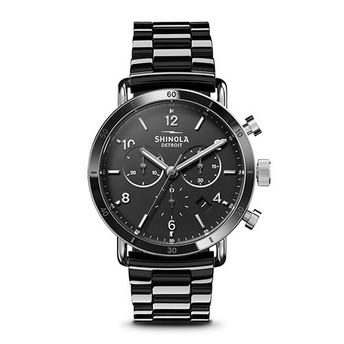 Ladies' Canfield Sport Chronograph Black Ceramic Watch  Black Dial
