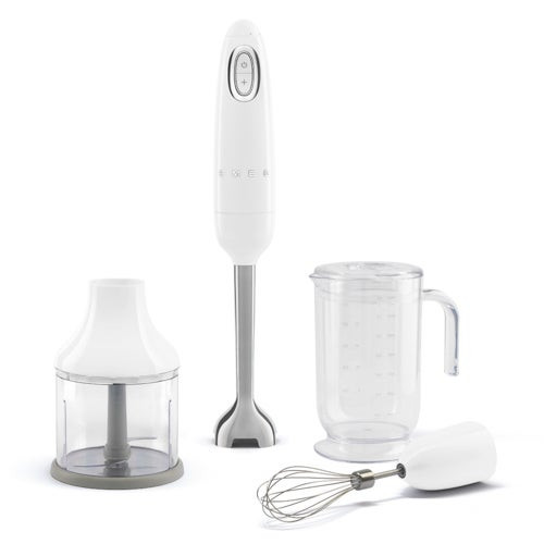 Retro Style Hand Blender w/ Accessories White
