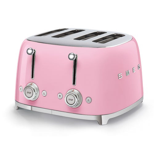 4 Slice 4 Slot Toaster Pink