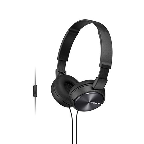 Full Size Stereo Headphones w/ In-line Mic Black