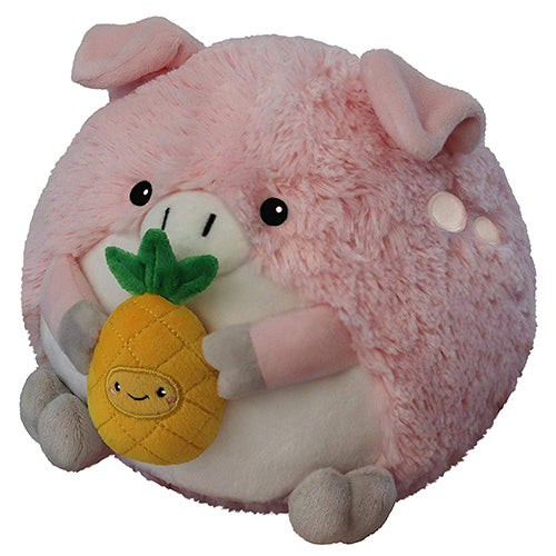 7" Mini Pig Holding a Pineapple Squishable Plush Age 3+ Yrs
