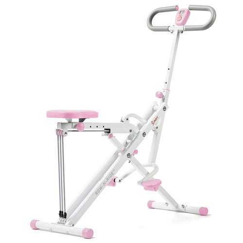 Upright Row-N-Ride Squat Assist Trainer For Abs & Glutes Pink