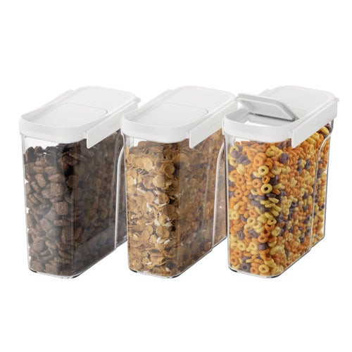 6pc Pantry Airtight Cereal Container Set Snow