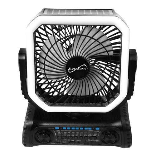 Zypher Solar Power Bluetooth Speaker and Fan