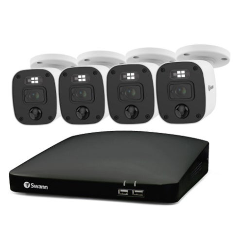 Home 4 Camera 4 Channel Wired 1080p Full HD DVR Security System w/ 64GB Micro SD