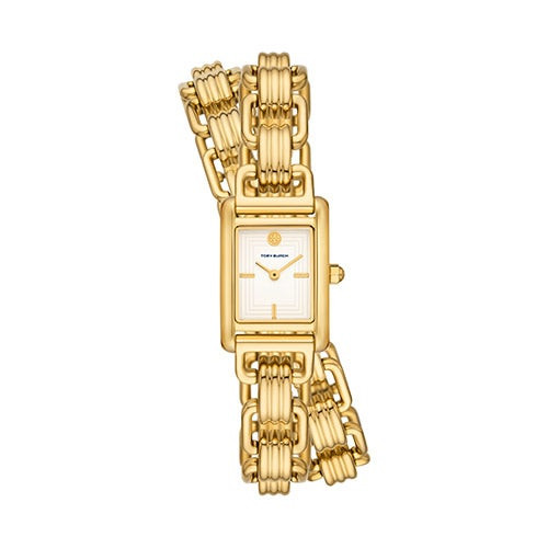 Ladies' Mini Eleanor Double Wrap Gold Bracelet Watch  Cream Dial