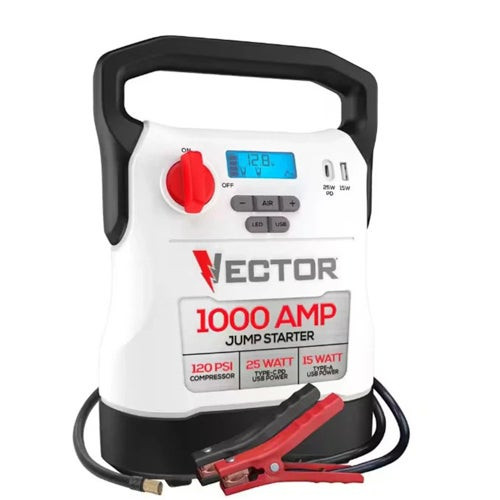 1000A Jump Starter w/ Compressor & USB Power