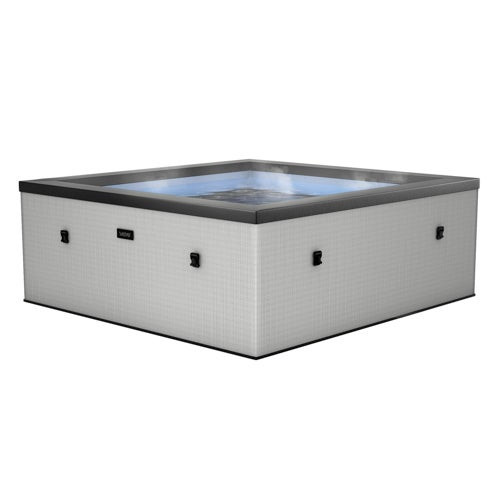 Garda Square 4 Person Eco Foam Spa Graphite Gray