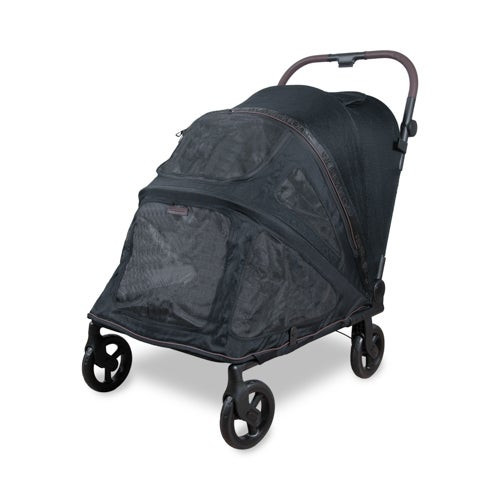 PF Flat Fold Pet Stroller - Large Graphite Black