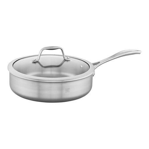 Spirit 3-Ply 3qt Stainless Steel Saute Pan w/ Lid