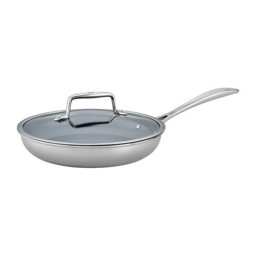 Clad CFX 9.5" Stainless Steel Nonstick Ceramic Fry Pan w/ Lid