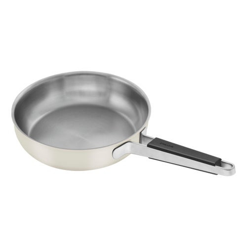 Pure 9.5" Stainless Steel Fry Pan Ivory White