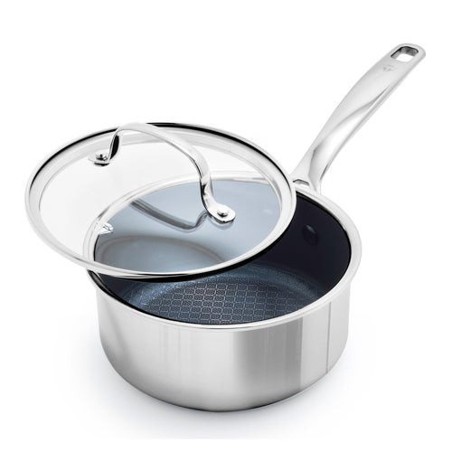Diamond Bond Hybrid Nonstick Stainless Steel 1.57qt Saucepan w/ Lid