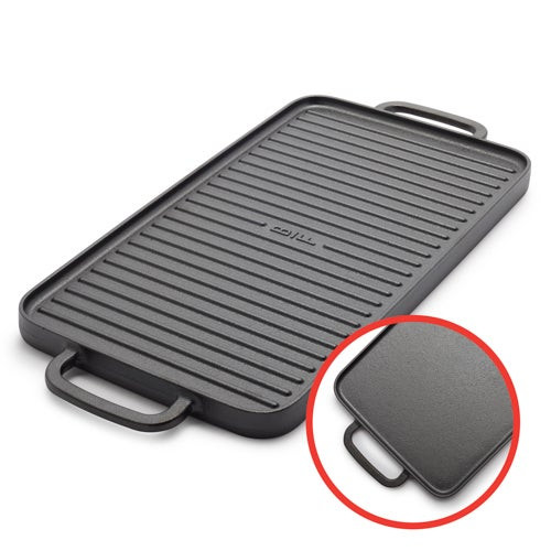 Cast Iron 9.5" x 16.5" Reversible Grill & Griddle