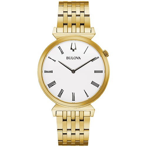 Men's Regatta Gold-Tone Stainless Steel Watch  White Dial