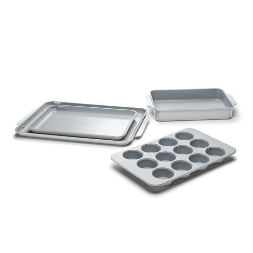 Non-Toxic Nonstick Ceramic Half Bakeware Set Gray