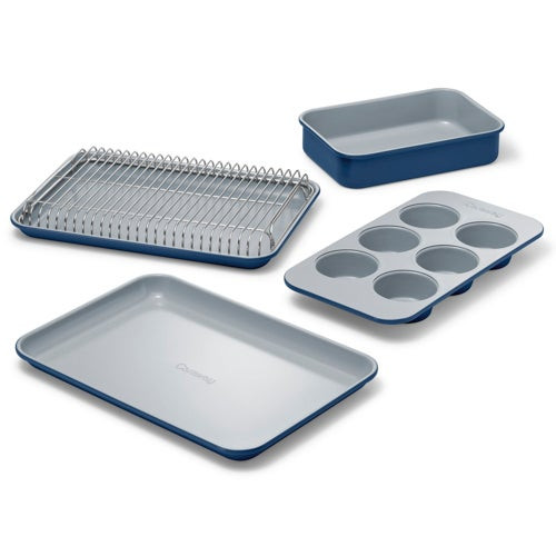Mini Bakeware Set w/ Storage Organizer Navy