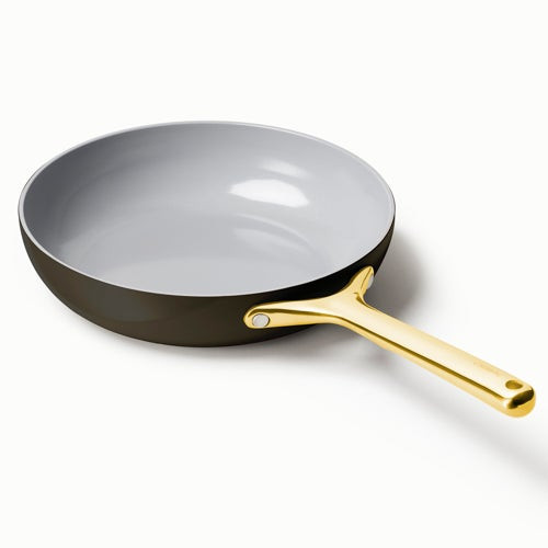 10.5" Iconics Nonstick Ceramic Fry Pan Black/Gold