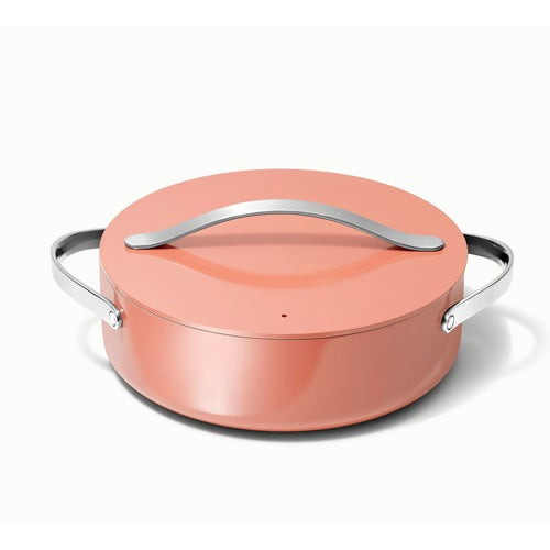 6qt Nonstick Ceramic Rondeau Pan w/ Lid Perracotta
