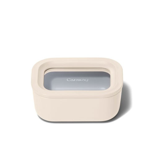 Mini Rectangle Container w/ Lid Cream