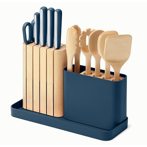 14pc Knife & Utensil Set Navy