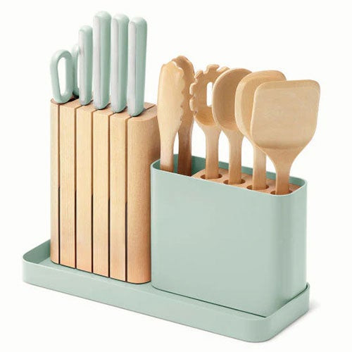 14pc Knife & Utensil Set Mist